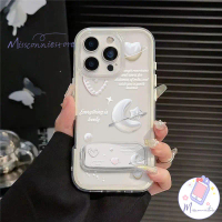 Ốp Lưng IPhone 13 11 15 16 14 12 Pro Max 14 15 16Plus Mặt Trăng Sao Tình Yêu Trái Tim Ngọc Trai Sao 