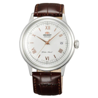 【ORIENT 東方錶】ORIENT 東方錶 DATE II 羅馬競技場機械錶 皮帶款 FAC00008W 白色 - 40.5mm(FAC00008W)