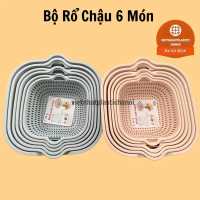 Bộ Thau Rổ Nhựa 2 cái Rửa Rau Hoa Củ Quả Cao Cấp- 3288/3289/3290