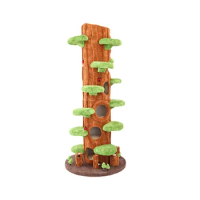 TONTINE Cat Climbing Frame Large Cat Tree Jumping Platform Integrated Solid Wood Shelf Villa Cat Nest Does Not Cover Tree Holes