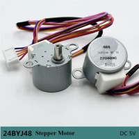 1PC 24BYJ48 4-Phase 5-Wire DC 5V Gear Stepper Reduction Stepping Motor Reduction Ratio 64:1 for Single Chip Microcomputer