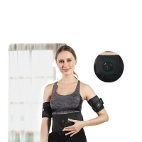 楓林宜居 新款ems腹肌爆汗腰帶智能健腹器健身懶人腹肌貼塑身按摩儀甩脂機