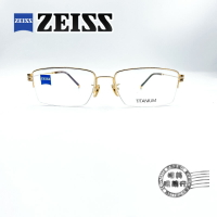 ◆明美鐘錶眼鏡◆ZEISS 蔡司 ZS-85022 F010 /金色方形半框/鈦鋼光學鏡架