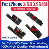 Clean iCloud Mainboard for iPhone X XR XS XSMax with IOS System 64G 128G 256G 512G Original Unlocked Motherboard With Face ID