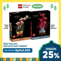 BEST SELLER FLOWER IN A POT BUNDLE - LEGO Botanicals 10369 Plum Blossom + LEGO Botanicals 10343 Mini