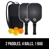 【Set penuh】 Pickleball Paddles Pickleball Set Fiberglass permukaan Pickleball raket Pickle Ball USAP