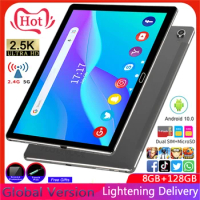 Global Language Android 10.0 4G LTE Phone Call WiFi 10 inch Tablet 8GB RAM 128GB ROM CPU 1920*1200 IPS Processor GPS+Free Gifts
