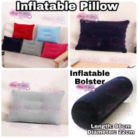 [SG][FREE SHIP] Inflatable Travel Pillow Bolster Deflatable Velvet Feel Comfortable To Hug Lie Sleep
