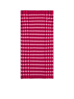 กระโปรงผู้หญิง Checked Ribbed Midi สี Winterberry/Gumball