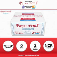Paperpryns Kertas Continuous Form 2PLY NCR PUTIH 9,5" x 11"