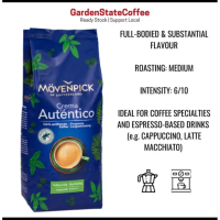 (1kg) Movenpick Crema Autentico, Nov2025 expiry, whole coffee bean, medium roast 6/10 intensity