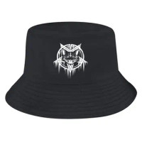 Baphomet Satan Lucifer Bucket Hat Satanic Black Metal Cat CATAN 666 Men's Women's Fisherman Cap Hip Hop Beach Sun Fishing Hats