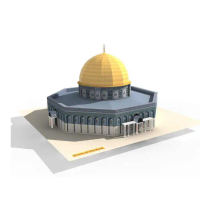 The Dome of the Rock Masjid Qubbat As-Sakhrah Masjid Al Aqsa Palestina papercraft miniatur sejarah