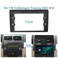 9 Inch Car Frame Fascia Adapter Android Radio Audio Dash Fitting Panel Kit For VW Volkswagen Touareg 2003-2010