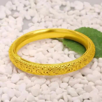 Luxury quality jewelry pure gold 999 real gold 24K gold womens hollow snowflake bracelet AU750 bracelet