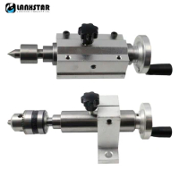Multifunction Drilling Tailstock Live Center Silver Metal With Claw For Mini Lathe Machine Revolving Centre Accessories Chuck