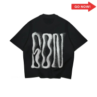 oversize T-Shirt Benidson Boxy Oversized Heavyweight 16s Fuze Hitam - Loose Fit, Round Neck, 100% Co