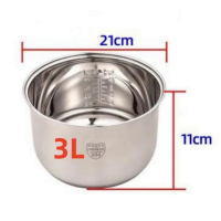 304 stainless steel thickened Rice cooker inner bowl 3L for zojirushi NS-WSC10 multicooker like a native