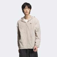 【adidas 愛迪達】外套 男款 運動外套 風衣外套 三葉草 ATLT WB M 米 JD6393