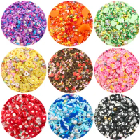 100g Mixed Crystal Pearl Beads Polymer Hot Clay Sprinkles for Slimes Filler Tiny Cute Plastic Klei Accessories DIY Sequin Crafts