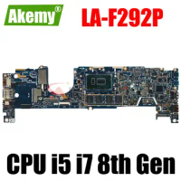 DDA30 LA-F292P i5-8350U/i7-8650U CPU 8G/16G RAM Mainboard For Dell Latitude 7390 Laptop Motherboard 100% Fully Tested OK