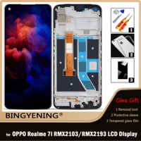 Original For OPPO Realme 7i Global RMX2193 LCD Display Screen Touch Digitizer Assembly For Realme 7i RMX2103 With Frame Replace