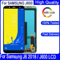 5.6''SUPER AMOLED For Samsung J6 2018 J600F J600 Display With Touch Screen Assembly Replacement Parts t