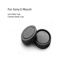 Rear Lens Cover+Body Cap Anti-dust Protection Plastic Black For sony Emount a5100 A6000 a6300 a6500 NEXC3 5 5N 6 7 A7 A7II A7s L