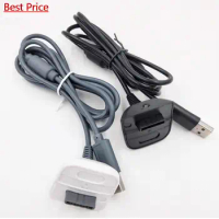 100Pcs Charging Cable For Xbox 360 Gamepad Wireless Remote Controller 1.8m USB Charging Adapter Charger Replacement Cables
