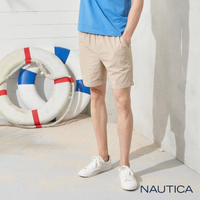 【NAUTICA】舒適純棉鬆緊抽繩短褲(卡其)