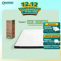 Quantum Topper Greentea Latex DNA 8cm - Kasur Spring bed Springbed 120 x 200