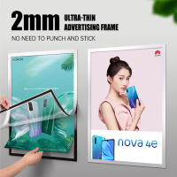 【RAMANTID】Bingkai Foto Magnetik untuk Stiker Iklan Ukuran A4, Bingkai Foto Magnetik untuk Sertifikat