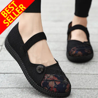QINGSHUI Sepatu kasual wanita ala Korea. Sepatu datar wanita yang nyaman. Sepatu pantofel modis wani