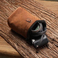 MrStone相機收納包 微單原創文藝日系真皮套相機內膽保護包圓筒包