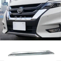 For NISSAN SERENA C27 2017 2018 2019 ABS Chrome Plated Before The Bar Bumper Cover Shield Trim Molding Lower Grille Car Styling