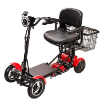 long range 10 inch disabled 4 Wheel folding electric scooter wheelchair with seat for adults