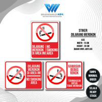STIKER DILARANG MEROKOK | STIKER NO SMOKING Bahan anti air Waterproof Paper Stationery Tinta