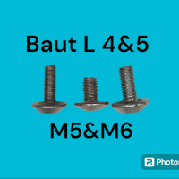 Baut L payung M6x14mm,10mm,14mm,kunci L4 & L5 Universal