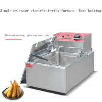 Single Cylinder Fryer Commercial Electric Fryer Deep Fryer for Fried Chicken Legs French Fries Chips Deep-fried Dough Stick