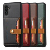 Wallet Credit Card Slot Phone Case For Samsung Galaxy S23 ultra S22 plus S21 FE S20 A54 A53 A34 A12 A52 A13 4G Cover for A14 5G