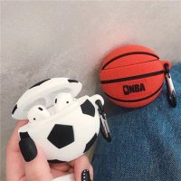 3D Basketball Football Design Earphone Case with Keychain for Airpod 1 2 3 Pro Cartoon Soccer Protective Cover for Airpod case