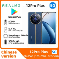 Realme 12 Pro Plus 5g Smartphone Snapdragon 7 Gen2s 6.7" AMOLED 120Hz Screen 50MP OIS 12GB RAM 1TB Used Phone