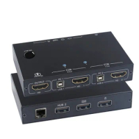 HDMI-compatible KVM Switch plug and play USB Splitter Switch HDMI-compatible Switch USB HUB Game live screen splitter Adapter