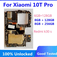 MotherBoard for Xiaomi 10T Pro MainBoard Unlocked Original 256GB 128GB Logic Board Circuits Plate For Mi 10t Pro Full Chips