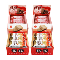 【明奇】天使蛋白威化餅-莓果*2盒&花生*2盒(健身/蛋白粉/健康零食/禮盒/高蛋白點心/低卡零食/mct油)