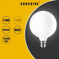 陽光 - LED燈膽(G95大球型膽) - 13W / B22釘頭 / 白光6500K #LED燈泡 (LGM-13B22D)