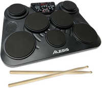 Alesis【日本代購】便攜式電子鼓 搭載教練功能 腳踏板 鼓棒CompactKit7
