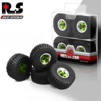 Tayar Ubah Bentuk Lumpur RC, Set Rim Roda Beadlock 1.0, untuk Kereta Perayap RC 1 / 24, Sesuai untuk