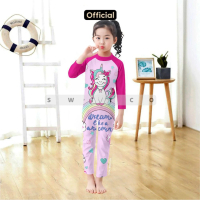OFFICIAL SWITCO - Baju Renang Anak Perempuan Tangan Panjang Lengan Lucu Motif Unicorn Set Cewek Nyam