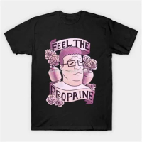 Feel The Propaine Kill Of The Hill Hank Hill Funny Black T-Shirt Bobby Hill High Quality Casual Printing Tee Shirt